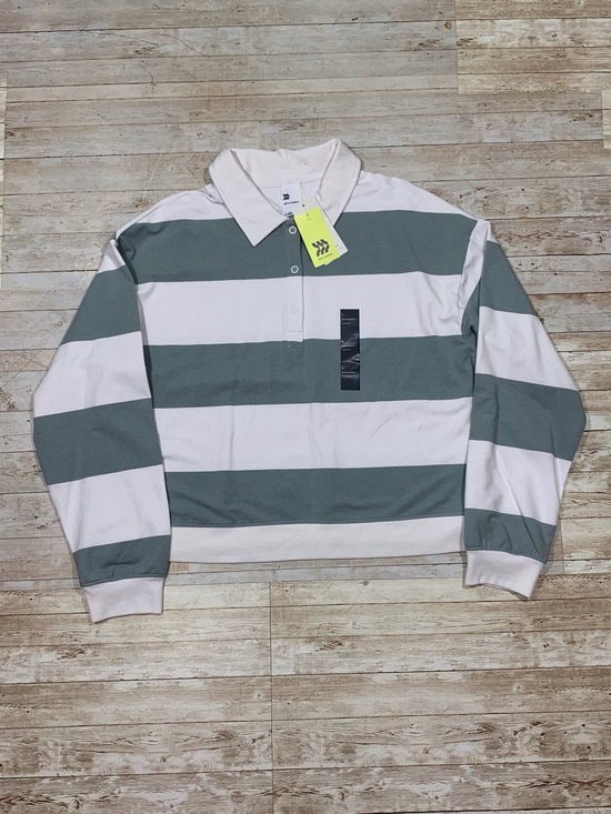 all in motion Tops - Target All in Motion Striped Polo Sweatshirt Pullover Cropped Size L NWT